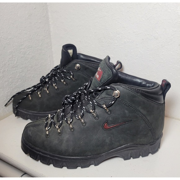 Nike Shoes - Vintage 90's Black Leather Nike Air ACG Hiking Boots, Women's Size 7.5